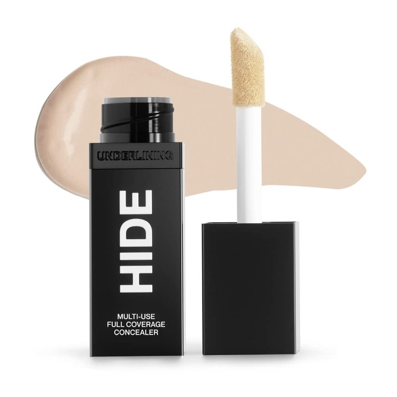 HIDE Liquid Concealer, Medium to Full Coverage Concealer for Blemishes, Under Eye Dark Circles & Scars, Oil Free Concealer, Champagne (See Shade Finder), 0.5 fl oz - Image 1