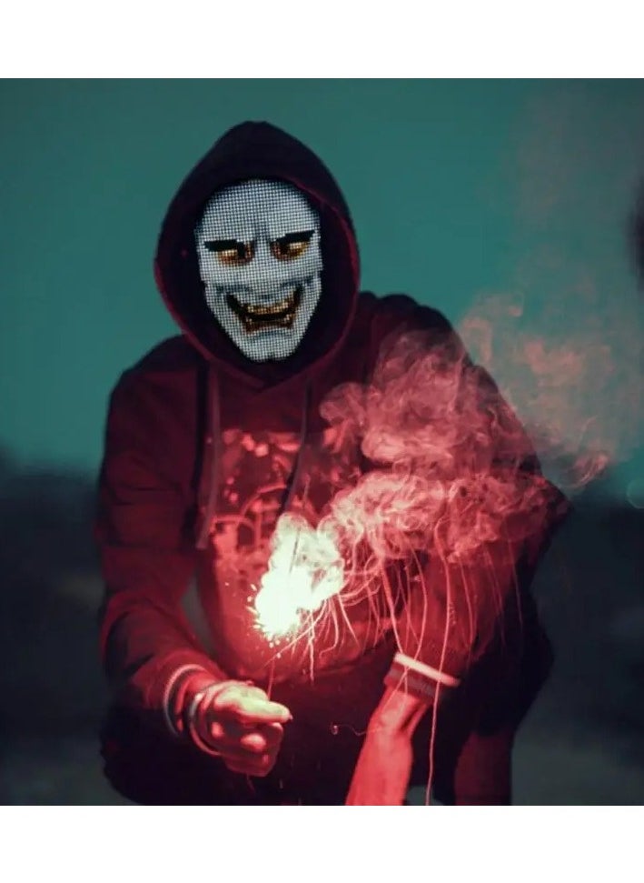 شوبيت قناع الوجه LED مع بلوتوث قابل للبرمجة، التحكم في التطبيق، قناع لامع قابل للتخصيص  - Image 3