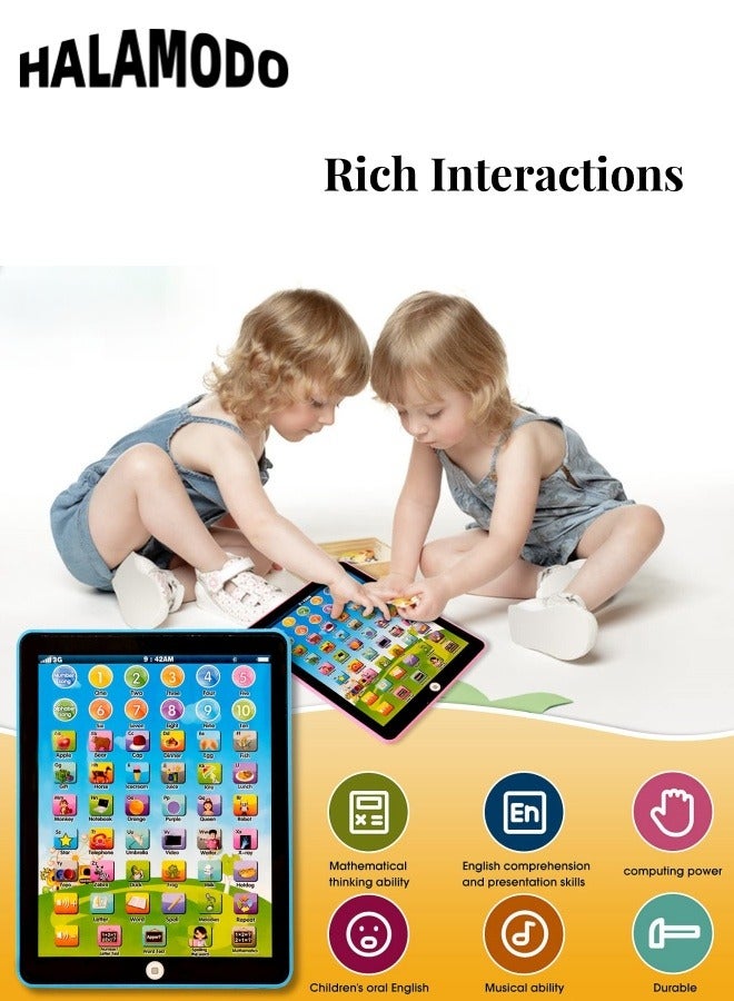 هالامودو لوحة تعليم للأطفال لمرحلة ما قبل المدرسة، ألعاب تعليمية إلكترونية للأرقام والأبجدية، لعبة حيوانات تعلم الألحان، كمبيوتر لوحي تعليمي تفاعلي للأولاد والبنات من سن 3 إلى 8 سنوات - Image 2