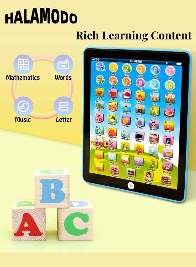 هالامودو لوحة تعليم للأطفال لمرحلة ما قبل المدرسة، ألعاب تعليمية إلكترونية للأرقام والأبجدية، لعبة حيوانات تعلم الألحان، كمبيوتر لوحي تعليمي تفاعلي للأولاد والبنات من سن 3 إلى 8 سنوات - Image 4