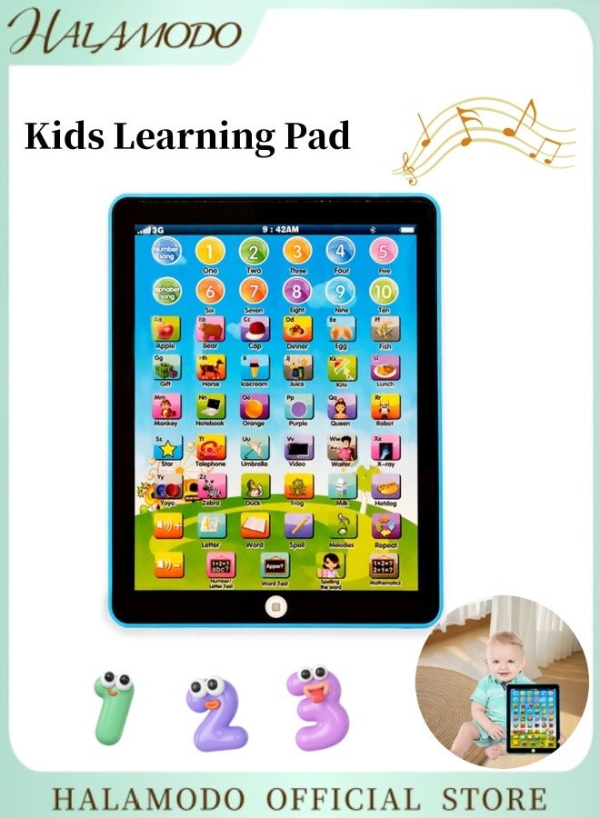 هالامودو لوحة تعليم للأطفال لمرحلة ما قبل المدرسة، ألعاب تعليمية إلكترونية للأرقام والأبجدية، لعبة حيوانات تعلم الألحان، كمبيوتر لوحي تعليمي تفاعلي للأولاد والبنات من سن 3 إلى 8 سنوات - Image 1