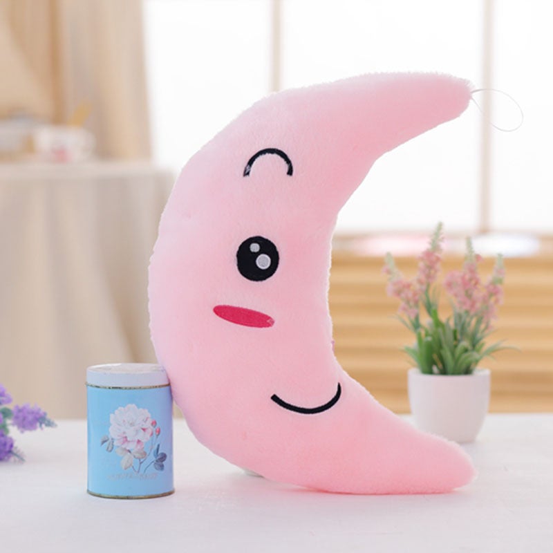 Colorful Glowing Star Plush Pillow with Music - Soft Decorative Toy  Gift