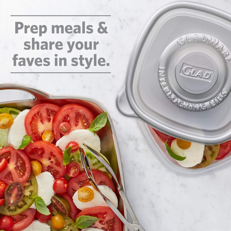 Glad GladWare Home Mini Round Food Storage Containers - Small Meal Container Holds up to 4 Ounces of Food - Lock Tight Seal, 8 Count - Image 3