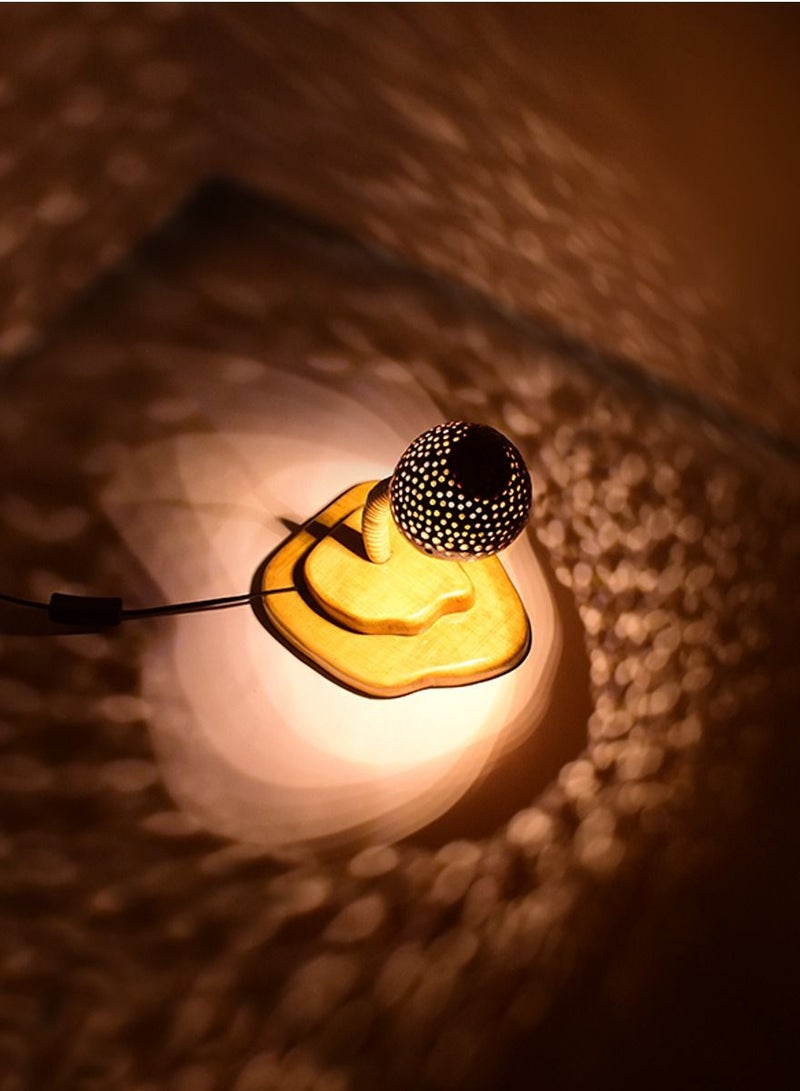 N & H Coconut Shell  Table  Lamp Curved  Shaped design - Image 2