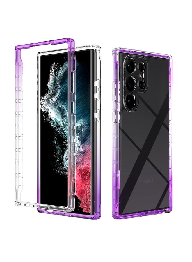S-TOP Case For Samsung Galaxy S23 Ultra 5G Transparent Gradient Color TPU + PC Protective Phone Case - Image 1