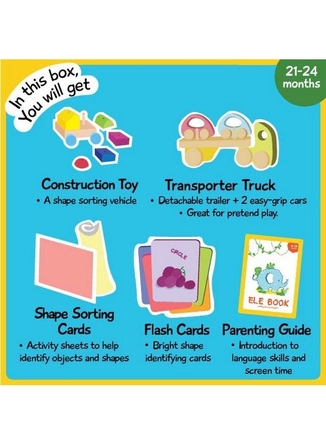 Shumee Ele's Box of Play | 21-24 Months | Eco-Friendly Wooden Toys | Active Play | Sensory Play | Developmental Milestones | Organic & Safe | Eco Friendly Materials - Image 2