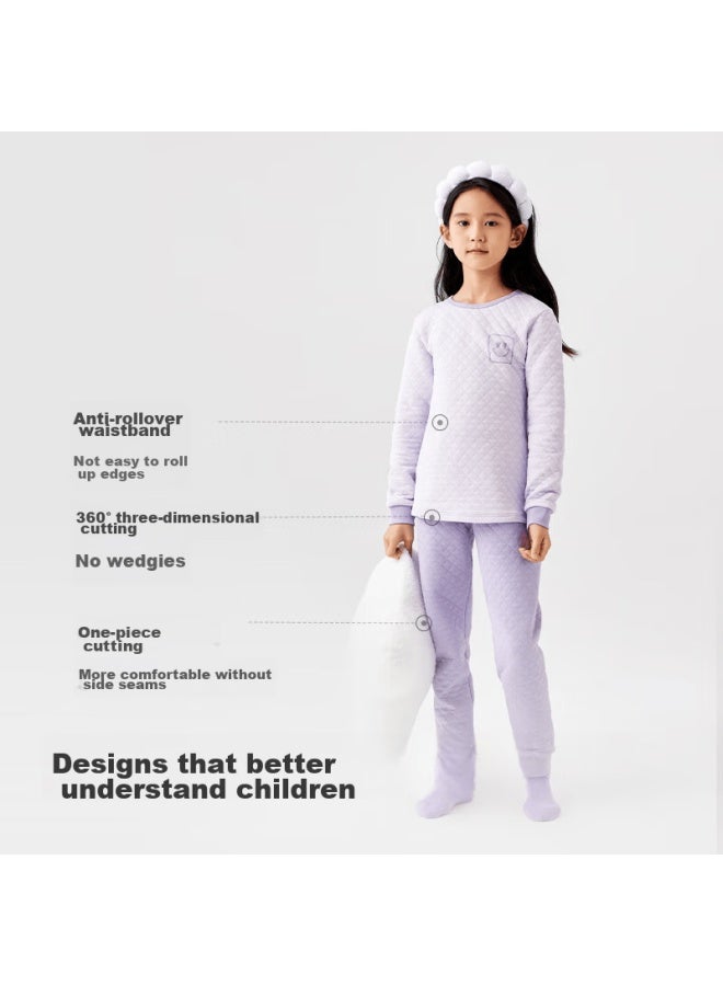 Balabala Children's Thermal Underwear Set, Winter Thickened Padded Boys' Comfortable Autumn Clothes And Pants, Baby Base Layer Pajamas - Image 2