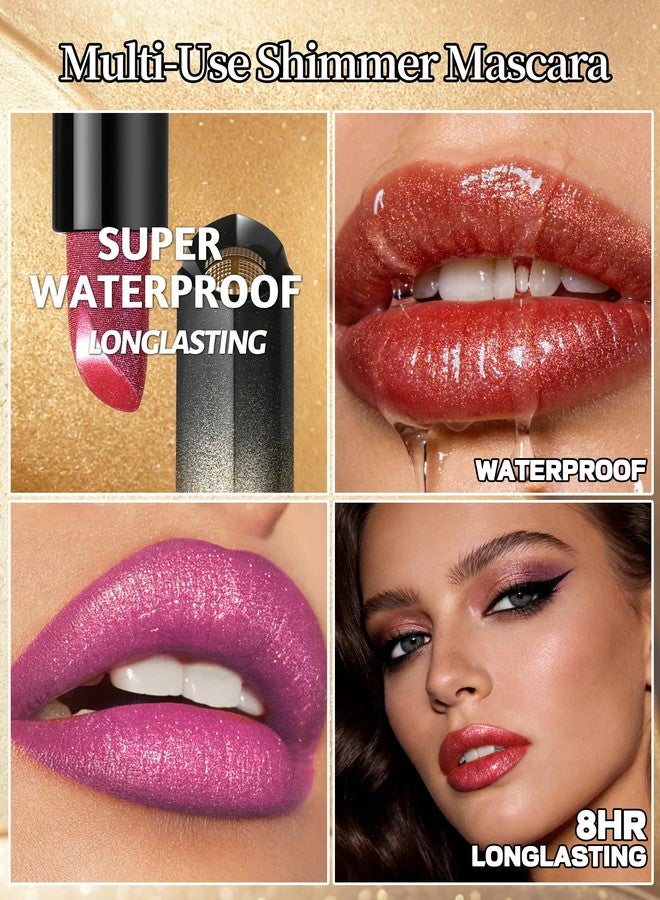 LYSdefeu Metallic Brown Glitter Lipstick for Women, Long Lasting Shine Sparkle Diamond Creamy Lipstick, Shimmer Waterproof Smudge-Proof LipGloss, Lightweight High Pigment Lip Stain Women's Day Lip Makeup-03 - Image 5