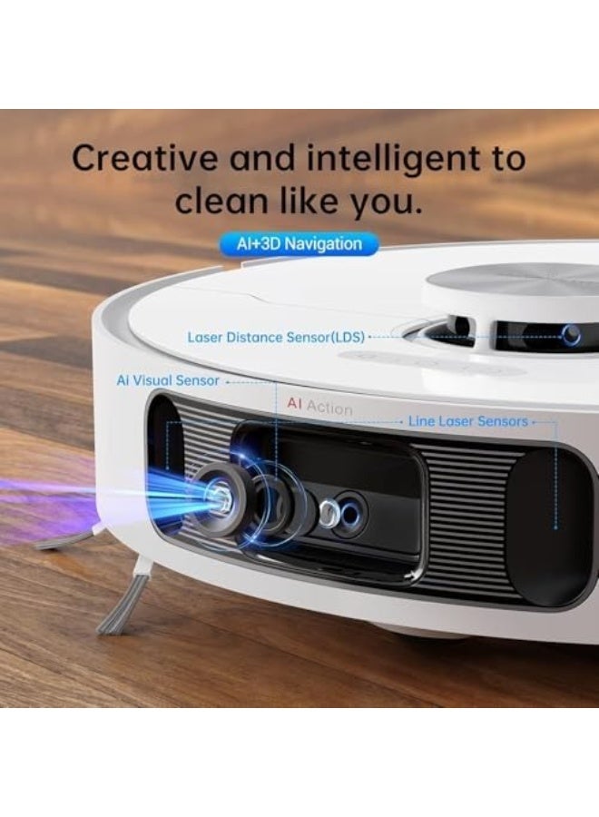 dreame L10s Ultra Robot Vacuum and Mop Combo, Auto Mop Cleaning and Drying, Self-Refilling and Self-Emptying Base for 60 Days of Cleaning, 5300Pa Suction and AI Navigation, Compatible with Alexa - Image 3