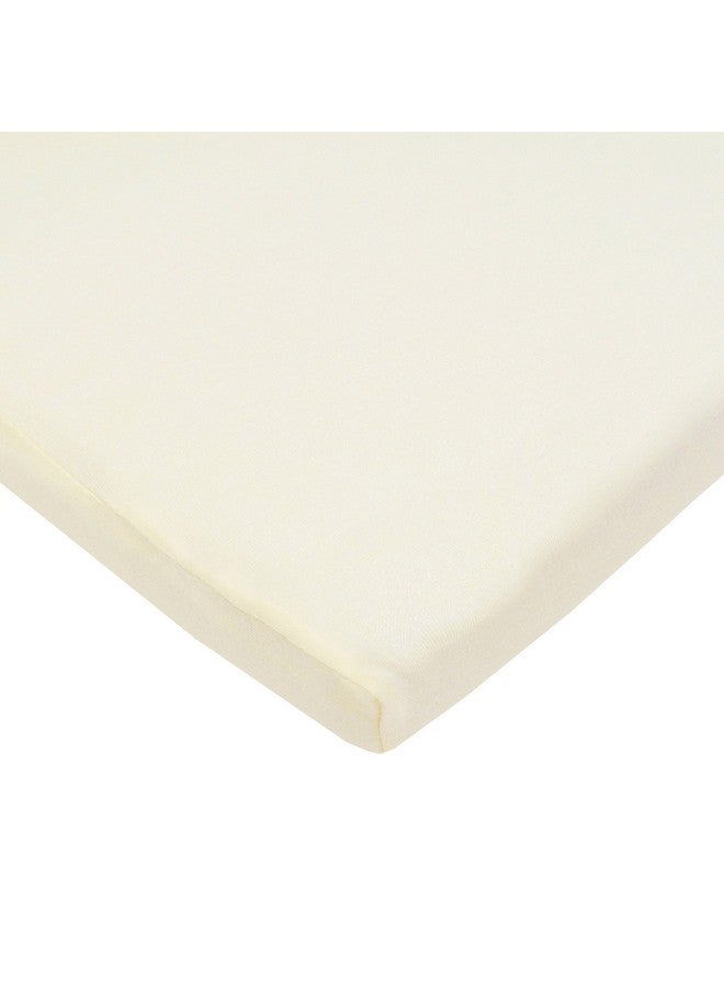TL Care 100% Natural Breathable Cotton Jersey Knit Fitted Bassinet Sheet, Cream, 15" X 33", Soft Breathable - Image 1