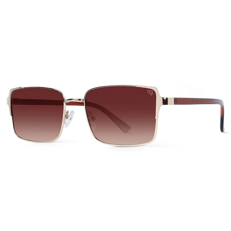 Woggles UV- Protected  Golden Rectangle Sunglasses