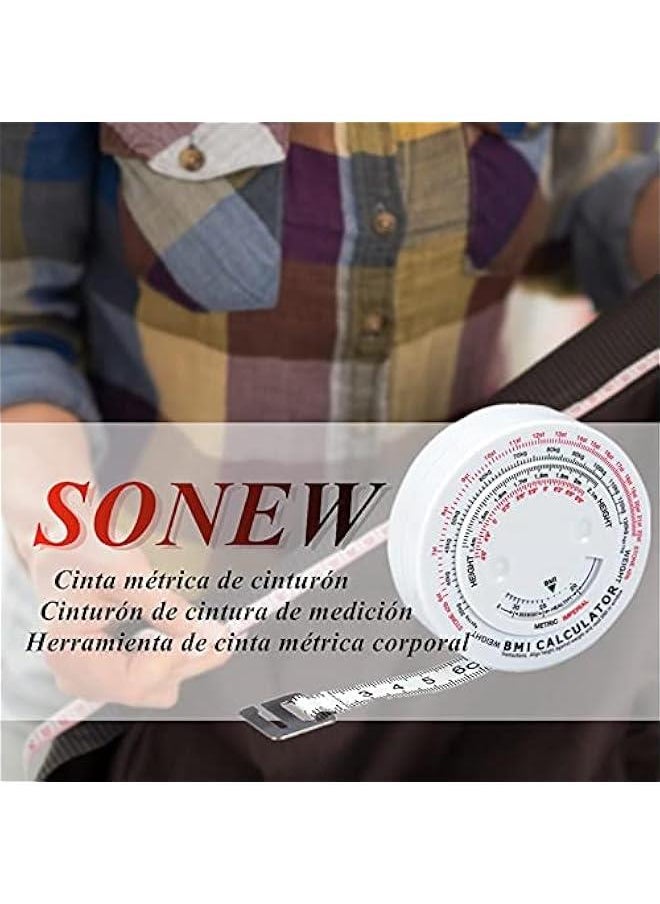 Generic BMI Body Mass Index Retractable Tape 150cm Measure Calculator Diet Tape Measures Tools  - Image 2