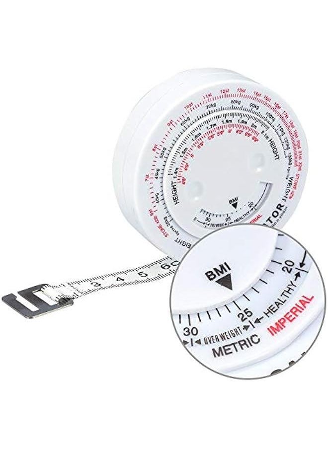 Generic BMI Body Mass Index Retractable Tape 150cm Measure Calculator Diet Tape Measures Tools  - Image 3