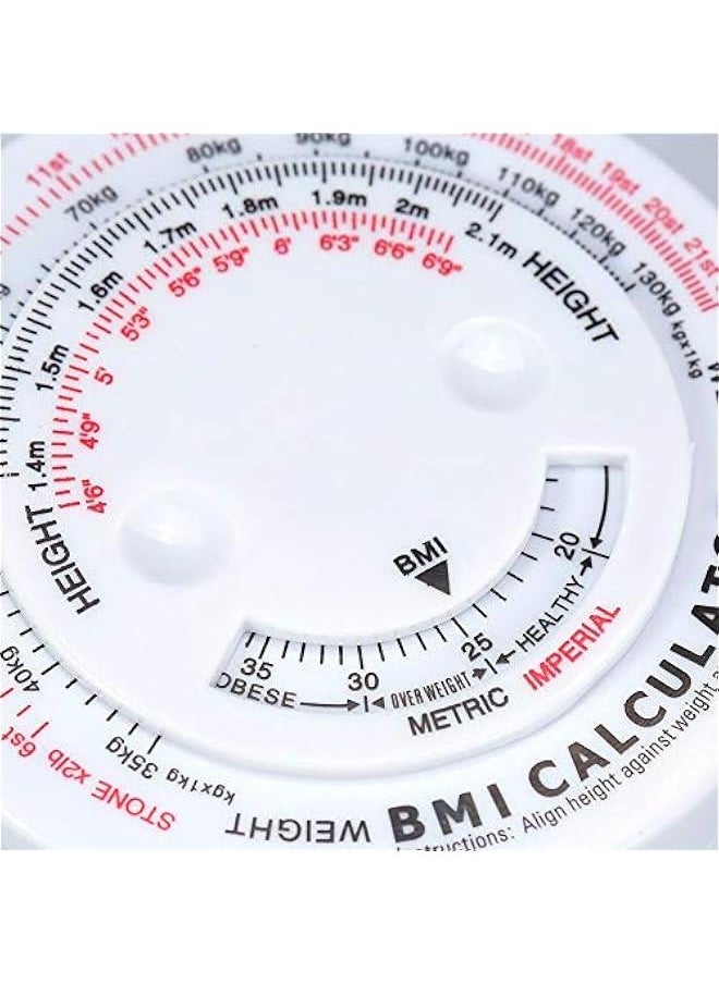 Generic BMI Body Mass Index Retractable Tape 150cm Measure Calculator Diet Tape Measures Tools  - Image 4