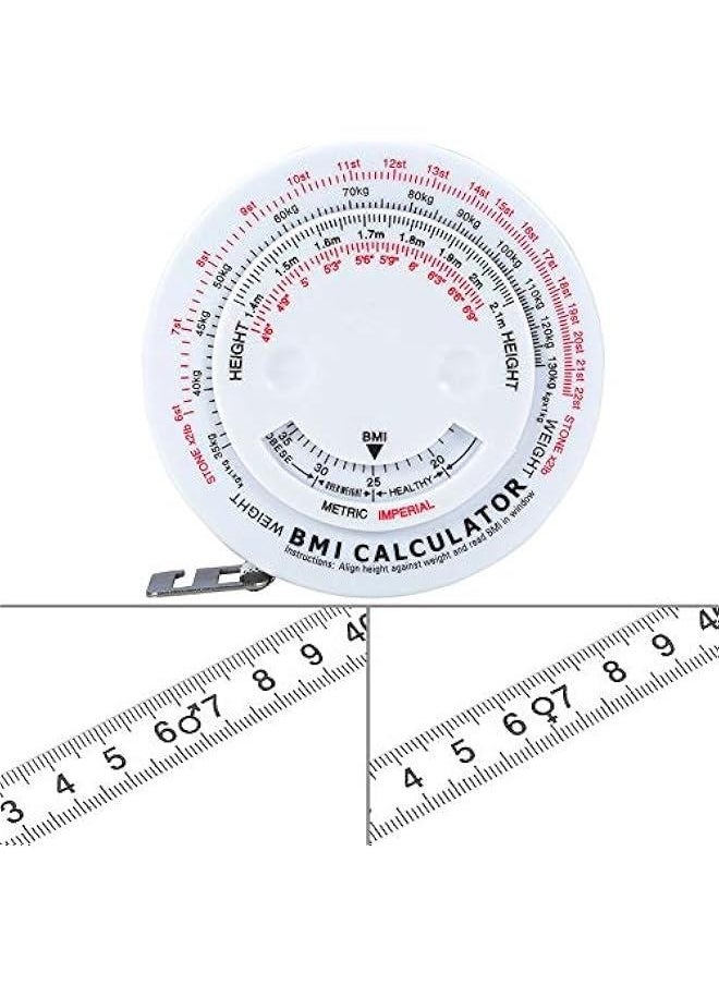 Generic BMI Body Mass Index Retractable Tape 150cm Measure Calculator Diet Tape Measures Tools  - Image 5