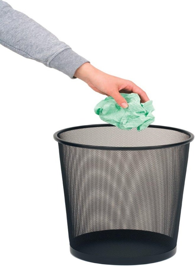AKDC  Small Cylinder Trash Can For Home Or Office, 6 Gallon Mesh Round Bins, Lightweight, Steel Wastebasket Set For Garbage Or Recycle, 3-Pack, (Multicolour) - Image 5