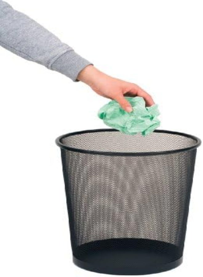 AKDC  Small Cylinder Trash Can For Home Or Office, 6 Gallon Mesh Round Bins, Lightweight, Steel Wastebasket Set For Garbage Or Recycle, 3-Pack, (Multicolour) - Image 2