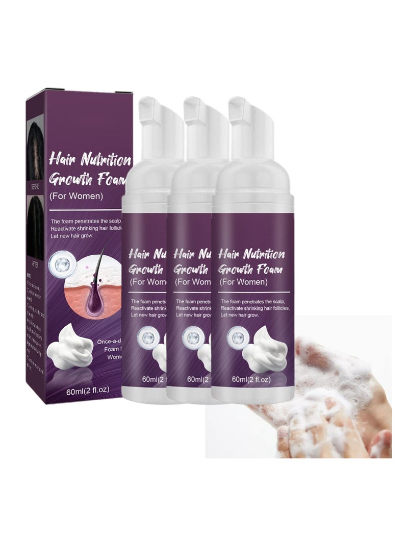 SYOSI Hair-Revive Foam Shampoo, Hair-Revive Foam Shampoo, Biotin and Collagen Shampoo Hair Growth Shampoo, Thickening Hair’s Appearance, For Hair Growth, For All Hair Types (3PCS) - Image 1