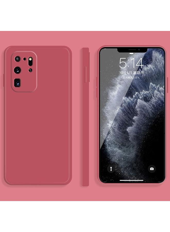 S-TOP Case For Samsung Galaxy S20 Ultra Solid Color Imitation Liquid Silicone Straight Edge Dropproof Full Coverage Protective Case - Image 1