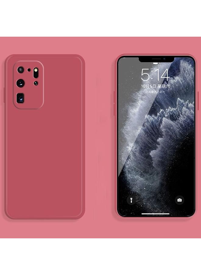 S-TOP Case For Samsung Galaxy S20 Ultra Solid Color Imitation Liquid Silicone Straight Edge Dropproof Full Coverage Protective Case - Image 2