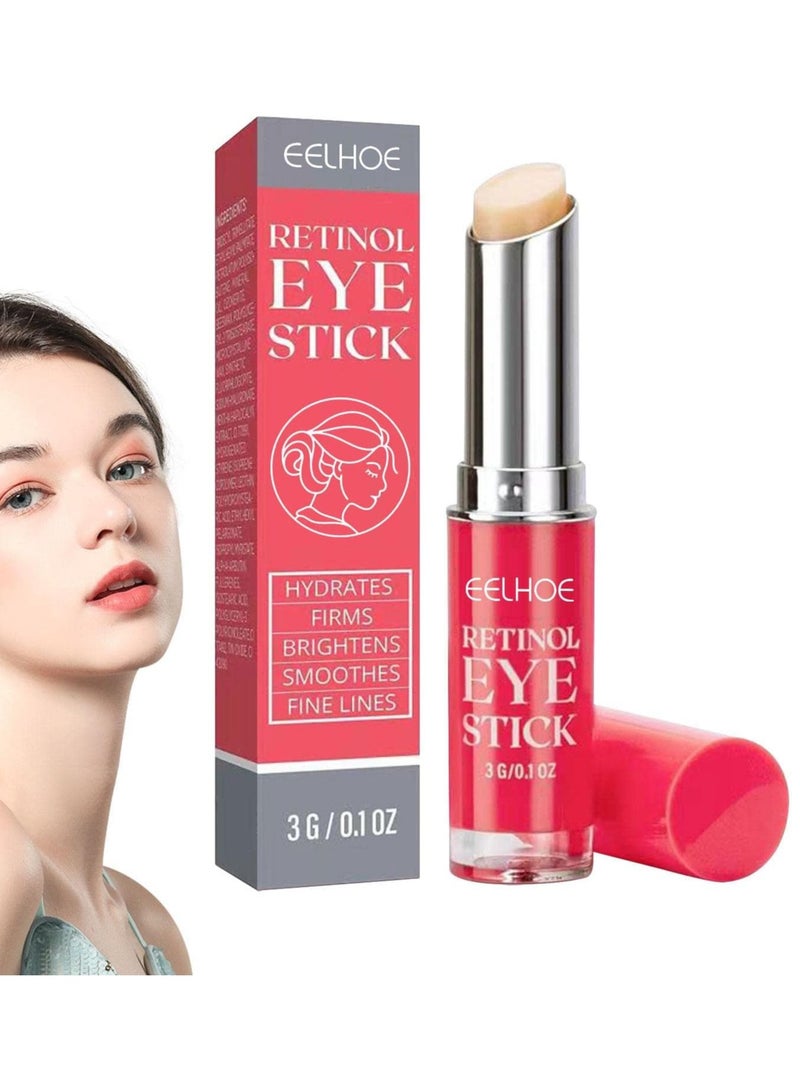 EELHOE Eye Stick for Dark Circles,0.1oz Retinol Eye Stick for Dark Circles - Hydrating Under Eye Balm Stick, Retinol Eye Cream for Wrinkles, Under Eye Stick for Dark Circles Reduce Eye - Image 3