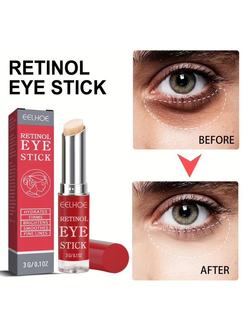 EELHOE Eye Stick for Dark Circles,0.1oz Retinol Eye Stick for Dark Circles - Hydrating Under Eye Balm Stick, Retinol Eye Cream for Wrinkles, Under Eye Stick for Dark Circles Reduce Eye - Image 4