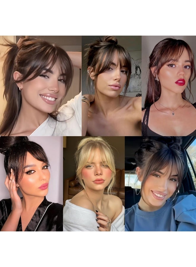 2 PCS Bangs Hair Clip in Bangs Fringe with Temples Hairpieces for Women Hair Bangs Extension for Daily Wear (Natural black) - Image 4