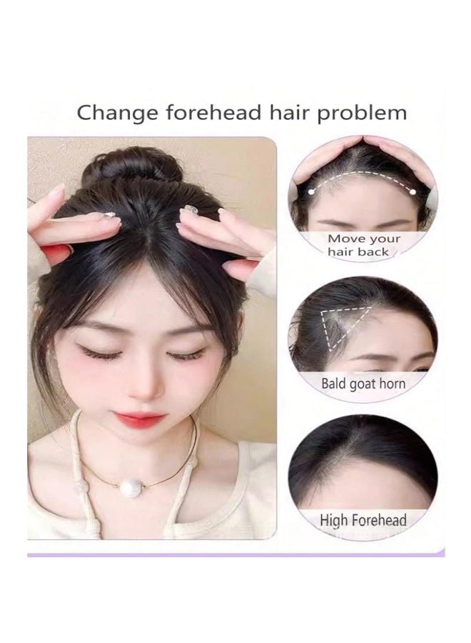 2 PCS Bangs Hair Clip in Bangs Fringe with Temples Hairpieces for Women Hair Bangs Extension for Daily Wear (Natural black) - Image 2