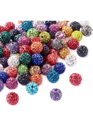 100 قطعة 10 مللي متر شامبالا تمهيد ديسكو الكرة حبيبات صلصال مختلط اللون بوليمر كلاي جولة حجر الراين الخرز دلايات لصنع المجوهرات - pzsku/Z0A48A4E8E2C381AFB24EZ/45/1754679656/060356d5-d3bb-4491-ab03-9d762ce2b152