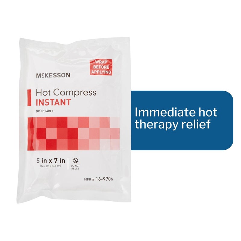 McKesson Hot Compress Instant Hot Pack [24 Pack] Disposable, Heat Packs for Pain Relief, 5 in x 7 in - Image 5
