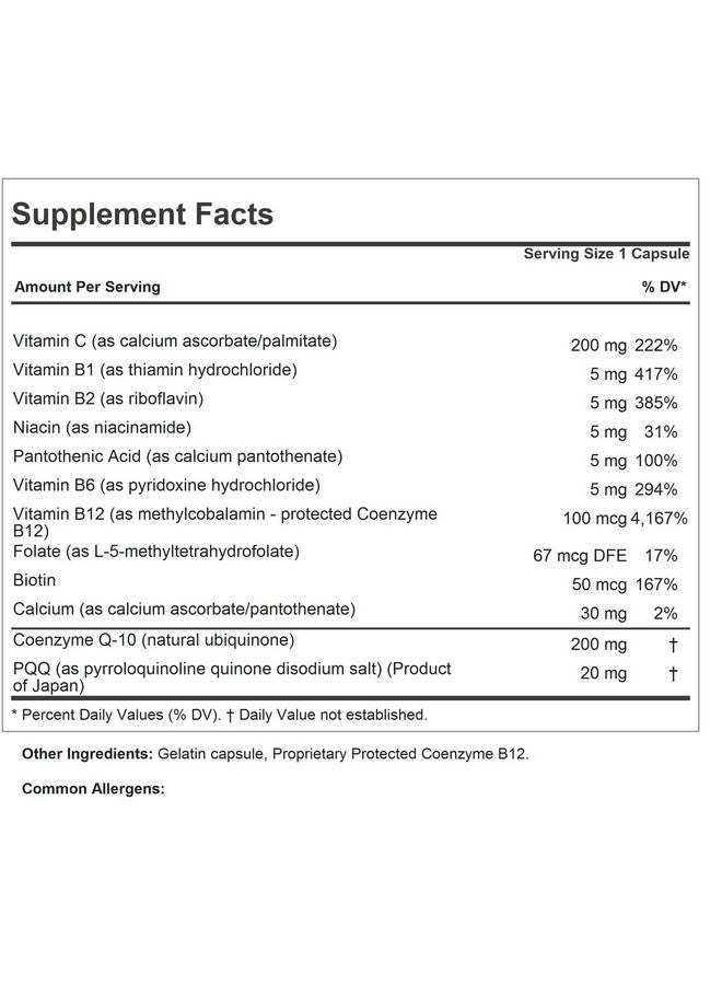ANDREW LESSMAN Coenzyme Q-10 200 Plus PQQ 20mg - 60 Capsules - Maintains CoQ10 Levels, Optimum Cellular Energy, Supports Energy Production, Heart, Brain, Liver, Kidney, Pancreas. No Additives - Image 2