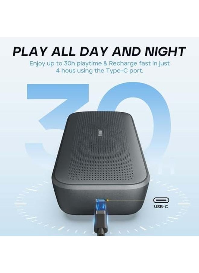 Stormbox Flow Bluetooth Speaker Portable Speaker With Xbass 30H Playtime Wireless Speaker Ip67 Waterproof Bluetooth 5.3 Tws Custom Eq Type C Speaker For Outdoor Travel Beach