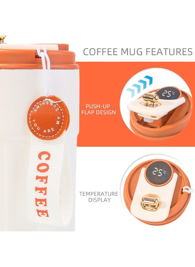 Toshionics Stainless Steel Vacuum Coffee Mug with Temperature Display – 460ML Double Wall Leakproof Insulated Travel Mug T114714 - Image 4