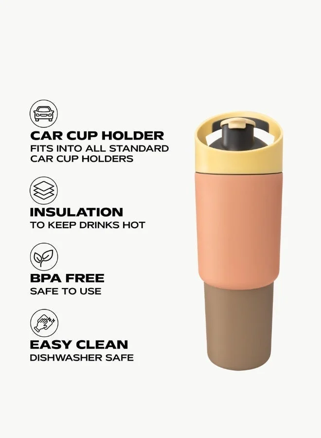 Asobu Cosmic Pop-Up Straw Bottle 945ml – Stainless Steel Insulated Water Bottle with Secure Grip Handle, Leak-Proof Straw Lid, Travel Bottle for Cold Drinks
