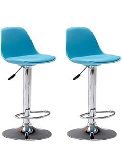 Generic Adjustable Height Metal Frame Cushioned Bar Stool with Emerald leather Seat barstools chairs Dining Room Chairs Living Room Chair  - Image 1