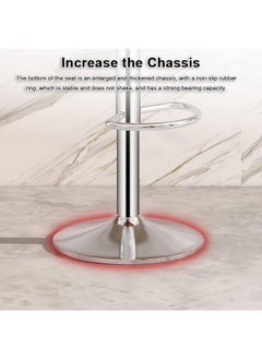 Generic Adjustable Height Metal Frame Cushioned Bar Stool with Emerald leather Seat barstools chairs Dining Room Chairs Living Room Chair  - Image 5
