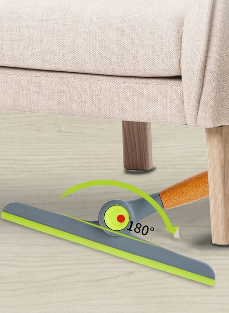 Y&D 2 Pack Foldable Window Squeegee Cleaner Tool Multipurpose Wooden Handle Rubber Wiper Blades for Bathroom Cleaning  - Image 4
