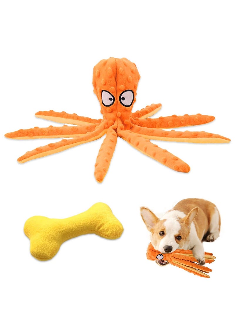 Arnoub Dog Squeaky Octopus Plush Toys - Pack of 2 for Endless Fun and Interactive Play: A Vibrant and Durable Choice for Your Canine Companion - Image 2