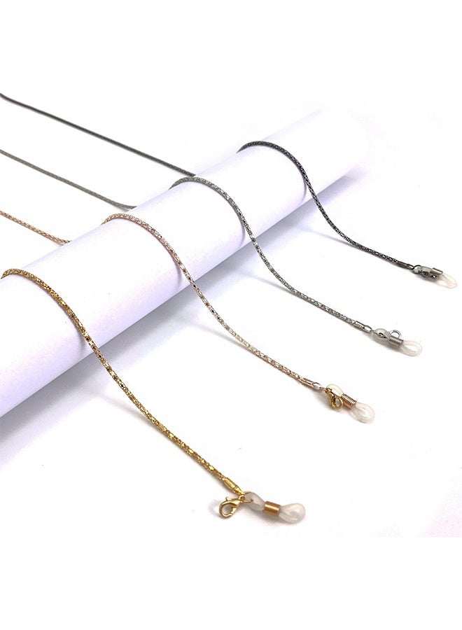 Generic 4-Piece Eyeglass Chains with Clips, Eyeglasses String Holder Strap Eyewear Metal Chain, Face Mask Lanyard Adjustable Hanging Chain - Image 4
