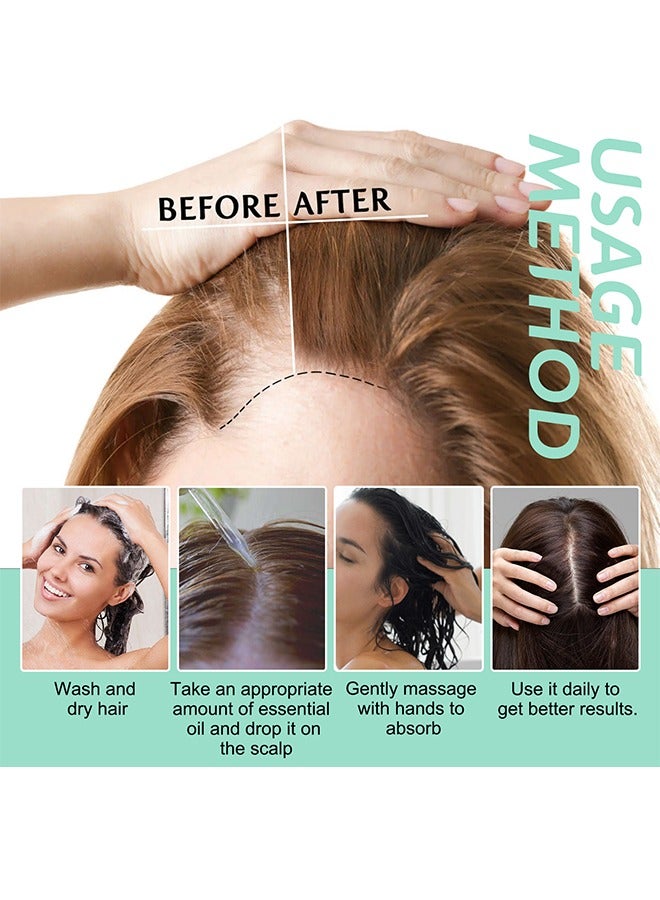OUHOE Rosemary Scalp and Hair Strengthening Oil,Anti-Hair Loss Repairing Nourishing Moisturizing Volume Fresh Smooth Hair Serum to Prevent Hair Loss and Promote Hair Regrowth for Creating Healthy Hair(60ML) - Image 4