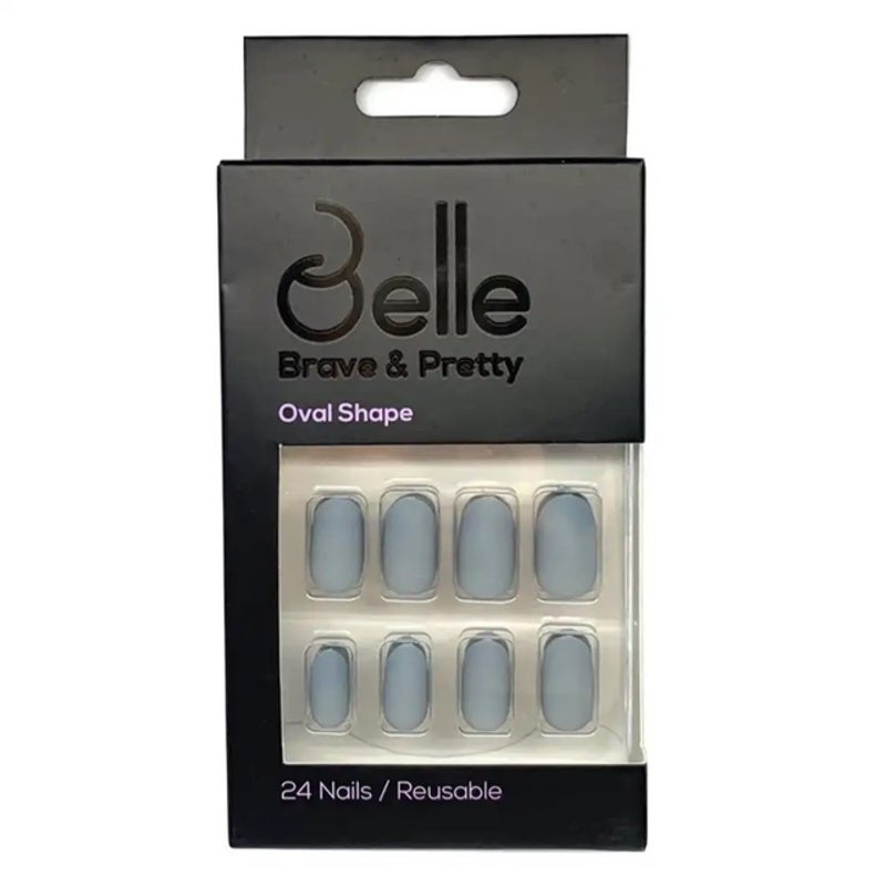 Belle Press on Nails – Sarab Grey matte