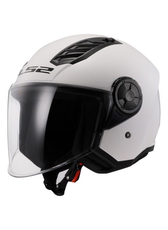 LS2 HELMETS LS2 HELMET OF616 Airflow II HALF Face Helmet - Color: Gloss White - Image 1
