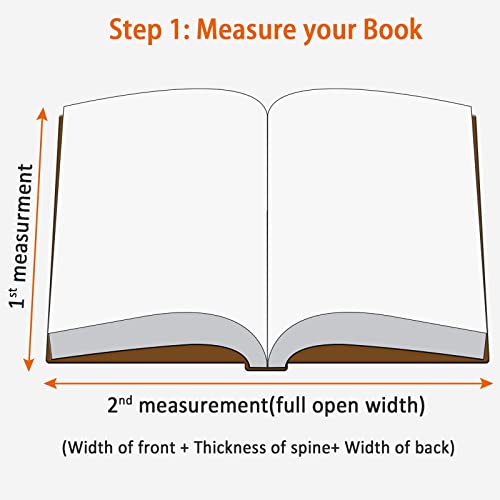 tutata Clear Book Covers 50 PCS for 8 1/2" Tall Books, Adjustable Book Covers, Protect Against Wear and Tear, Water and Dust, Archival Safe, Adjustable for Book Size: 8 1/2" Tall x Up to 15" Long (50 Pack) - Image 3
