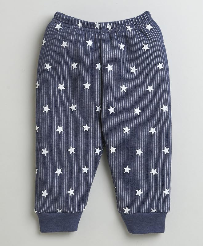 BUMZEE Charcoal Grey Boys Full Sleeves Cotton Thermal Jabla & Jogger Set Age - 6-9 Months (Peb9644D-gry) - Image 5