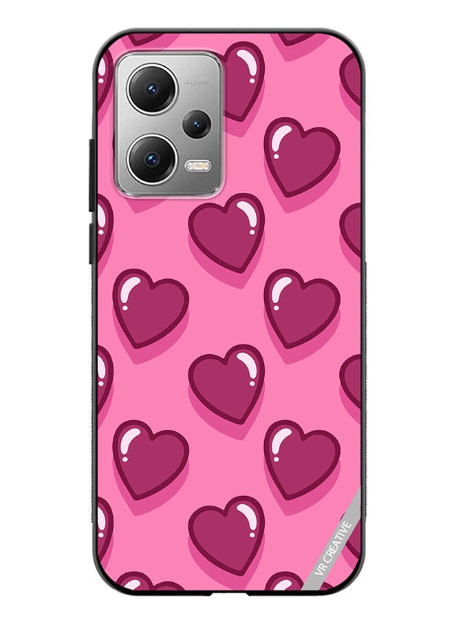 VR CREATIVE Protective Case Cover For Xiaomi Redmi Note 12 Lovely Hearts Design Multicolour - Image 1