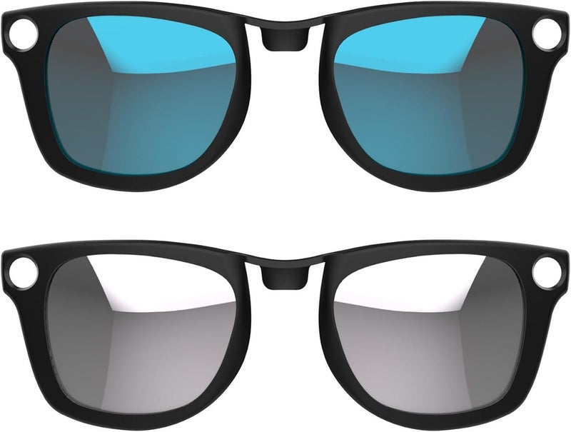HIBLOKS 4Pcs Polarized Clip for Ray-Ban Meta Wayfarer & Gen 2 (RW4006/RW4012 Regular 50-22), Discoloration Clip for Meta Wayfarer Gen 2 Protect Your Eyes, Cool and Fashion  (Silver+Blue+Yellow+Purple) - Image 1