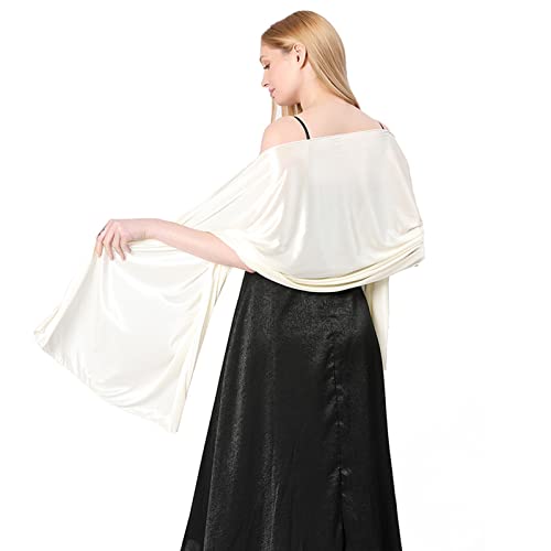 Ralcosuss Women’s Satin Silk Shawl and Wrap for Evening Party Dresses Bridal Bridesmaid Wedding Shawl Shoulder Cover Up - Image 1