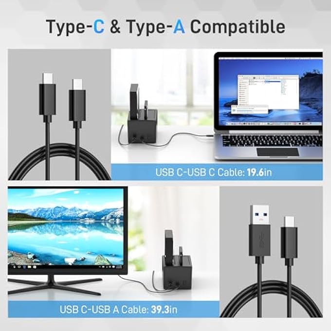 FIDECO USB 3.2 GEN 1 TO HARD DRIVE DOCKING STATION, HARD DRIVE DOCK FOR 2.5 OR 3.5 INCH SATA I/II/III HDD SSD WITH HARD DRIVE DUPLICATOR/OFFLINE CLONE FUNCTION AND 2 USB CABLES, SUPPORT UASP - Image 3