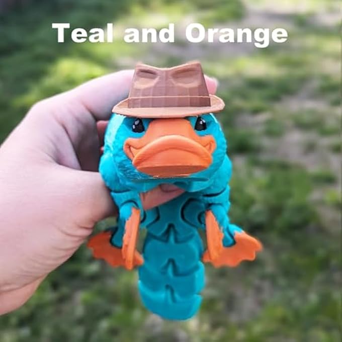VUNDO 3D Printed Articulated Platypus, Flexible Dynamic Animals Toys,Easter Basket Stuffers Prefilled Easter Egg Fillers, Adults Fidget Toys for Autism ADHD (Small-6Inch) - Image 3