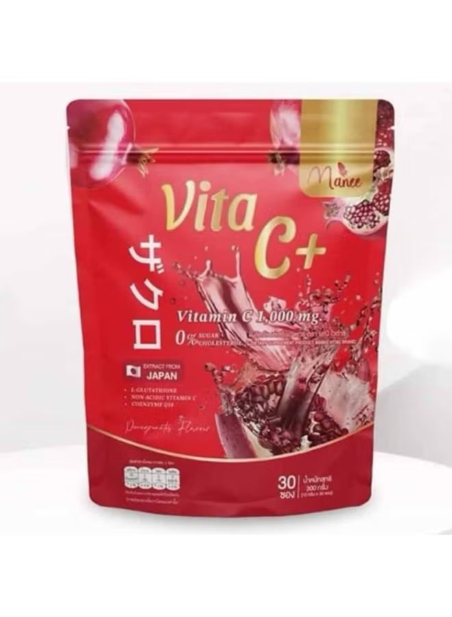 Manee Vita C+ Effervescent Vitamin C Drink – Antioxidant Support for Energy & Skin Health